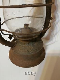 WWII Antique kerosene lantern Feuerhand 423 Germany Glass GISUN