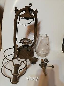 WWII Antique kerosene lantern Feuerhand 423 Germany Glass GISUN