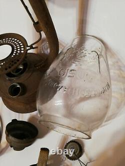 WWII Antique kerosene lantern Feuerhand 423 Germany Glass GISUN