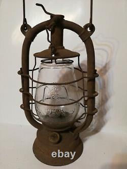 WWII Antique kerosene lantern Feuerhand 423 Germany Glass GISUN