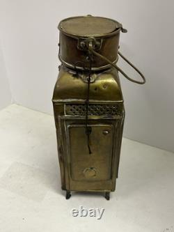 WWI Era 1914 Brass Antique Lantern by Eli Griffiths & Sons