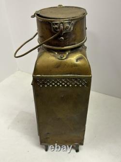 WWI Era 1914 Brass Antique Lantern by Eli Griffiths & Sons