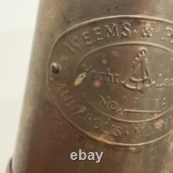 Weems & Plath Vintage Brass Yacht Lamp #2578 Marine Maritime Oil Lantern