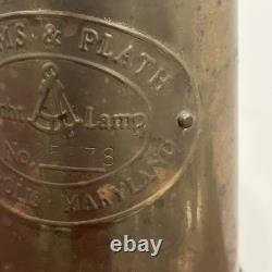 Weems & Plath Vintage Brass Yacht Lamp #2578 Marine Maritime Oil Lantern
