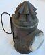 Whale Oil Police Lantern Bullseye Tin withShade Large Hand Carry Old Vtg Antique