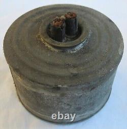 Whale Oil Police Lantern Bullseye Tin withShade Large Hand Carry Old Vtg Antique