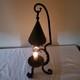 Wrought Iron Vintage Gothic Antique Candle Lantern, Holder Tall Ornate Heavy Old