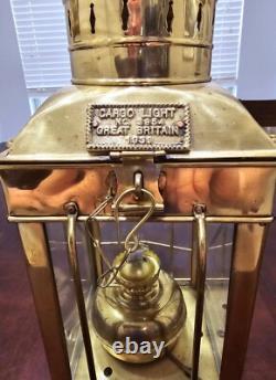 Wwii Era Cargo Light Brass Lantern Great Britain 1939