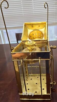 Wwii Era Cargo Light Brass Lantern Great Britain 1939