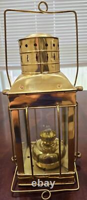 Wwii Era Cargo Light Brass Lantern Great Britain 1939