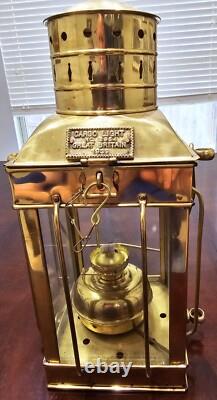 Wwii Era Cargo Light Brass Lantern Great Britain 1939