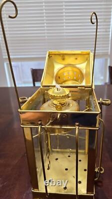 Wwii Era Cargo Light Brass Lantern Great Britain 1939