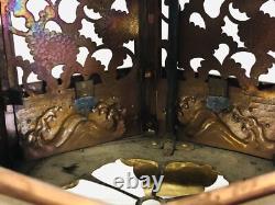 Y3108 TOUROU Copper Hanging Lantern Clawfoot home decor Japan antique vintage