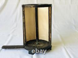 Y4387 ANDON wood Lantern portable lamp light handle Japan antique vintage